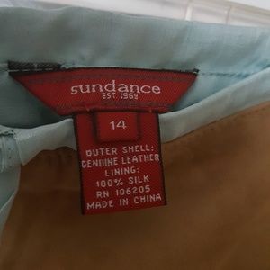 Sundance suede & silk drawstring short skirt nwot